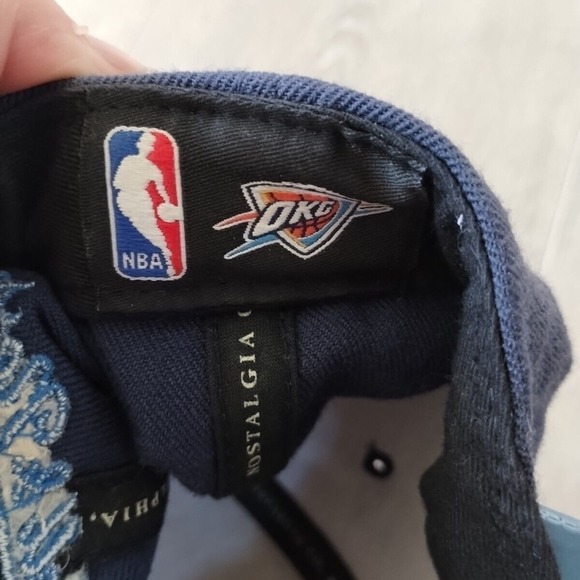 Mitchell & Ness Navy and Blue Oklahoma City Thunder Hat - Picture 13 of 15
